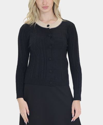 Two Tone Cardigan Sweater image 1