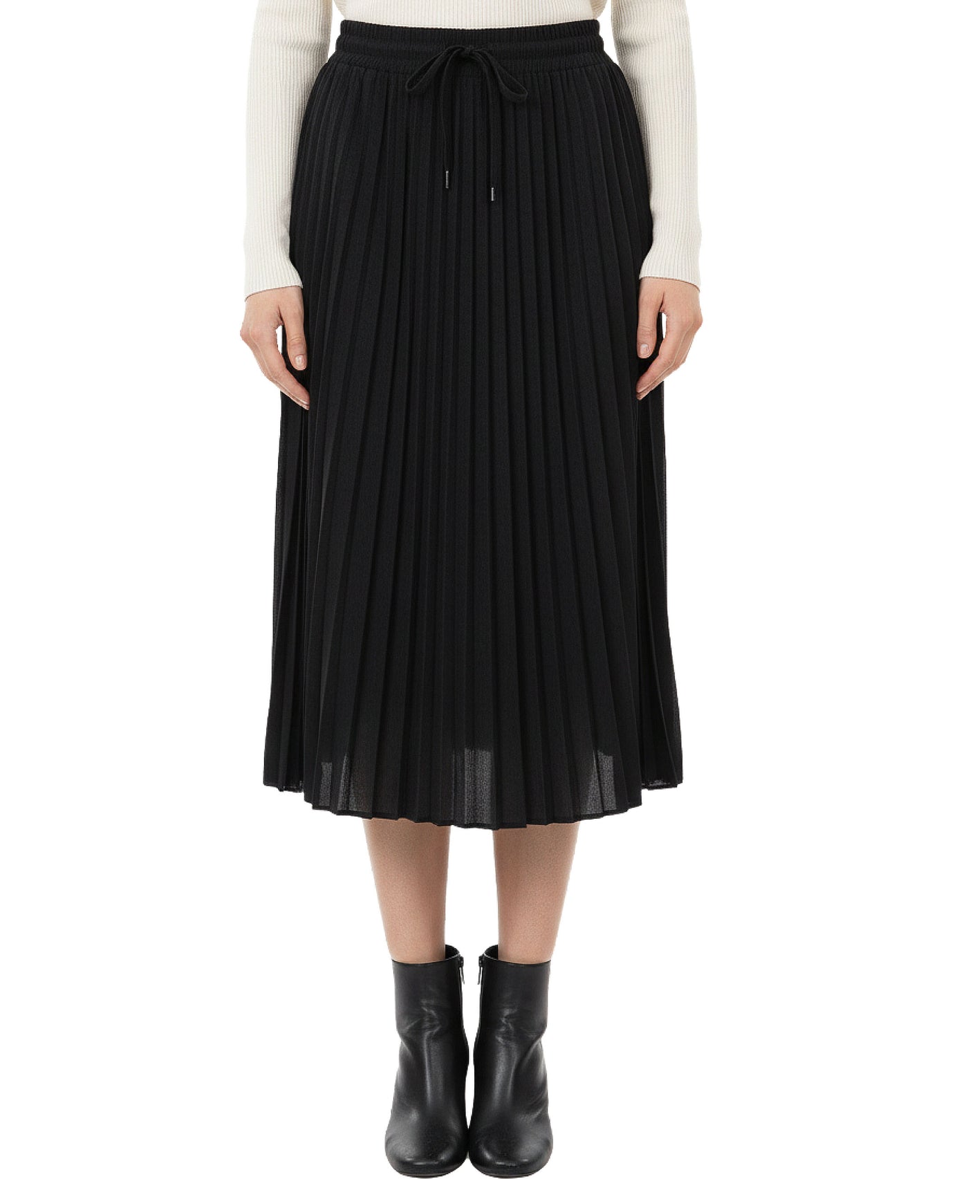 Pleated Corduroy Skirt view 1
