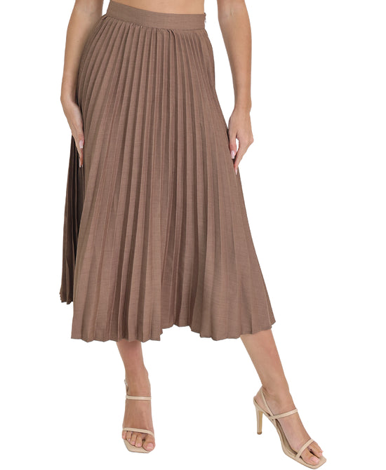 Pleated Midi Skirt view 