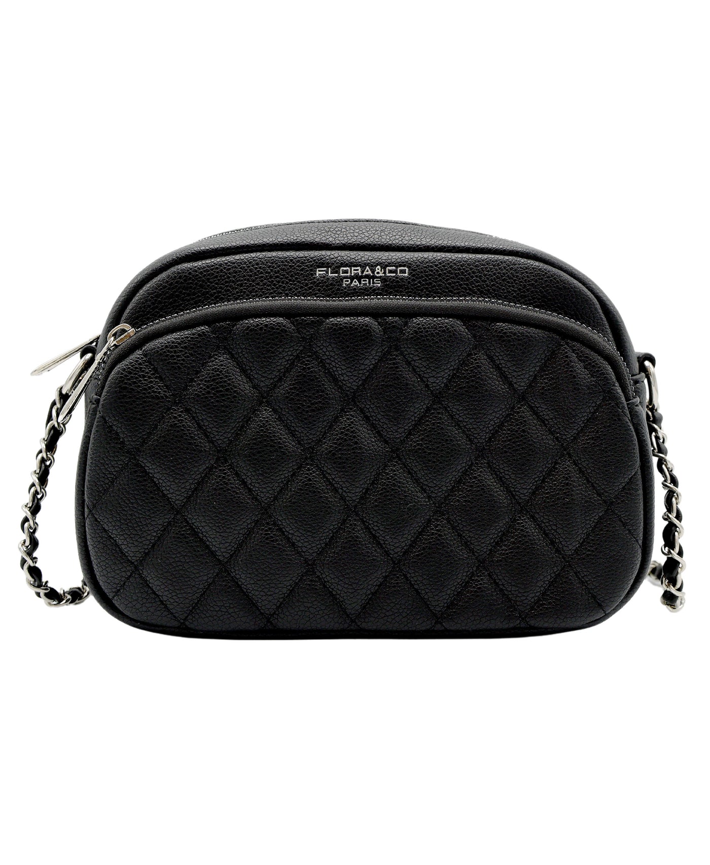 Quilted Crossbody Bag w/ Chain Strap view 1