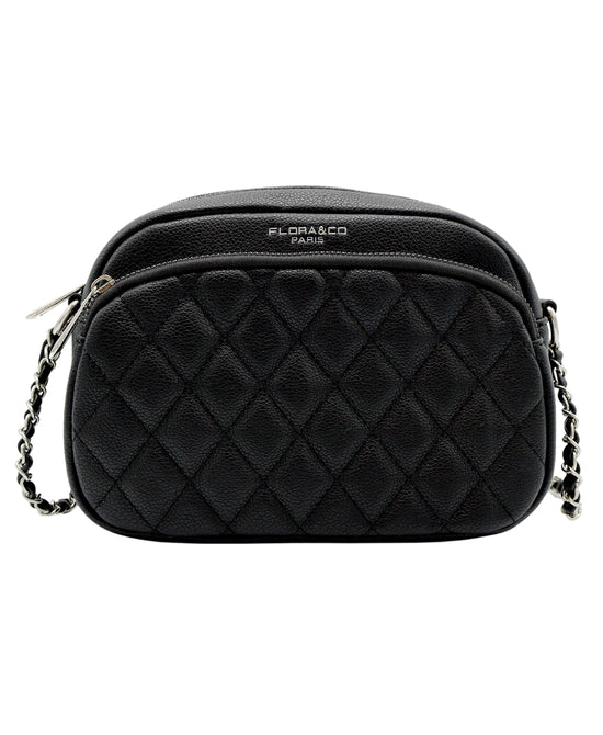 Quilted Crossbody Bag w/ Chain Strap view 