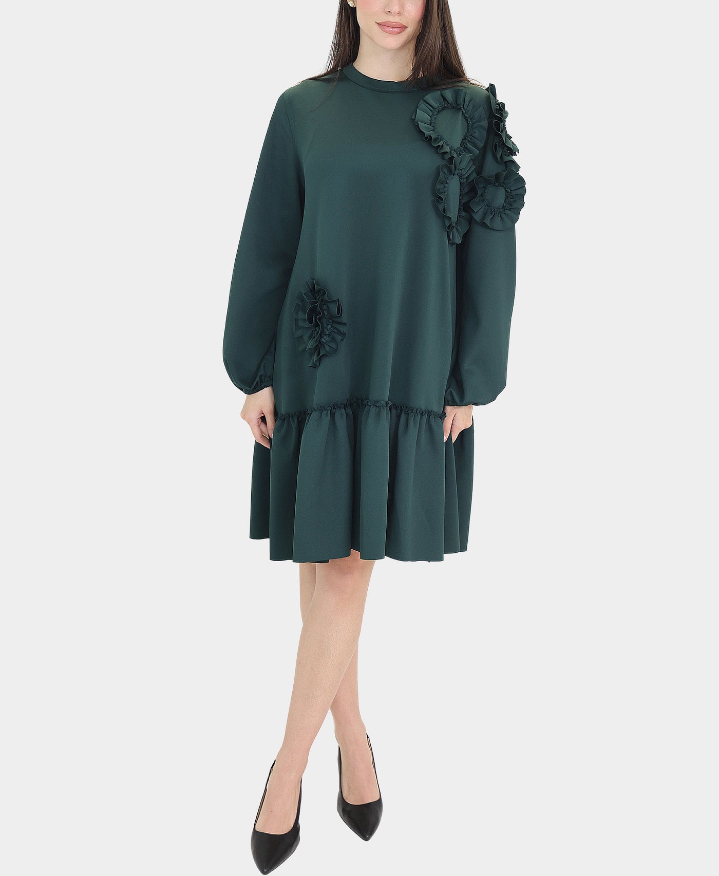 Dress w/ Ruffle Flowers view 1