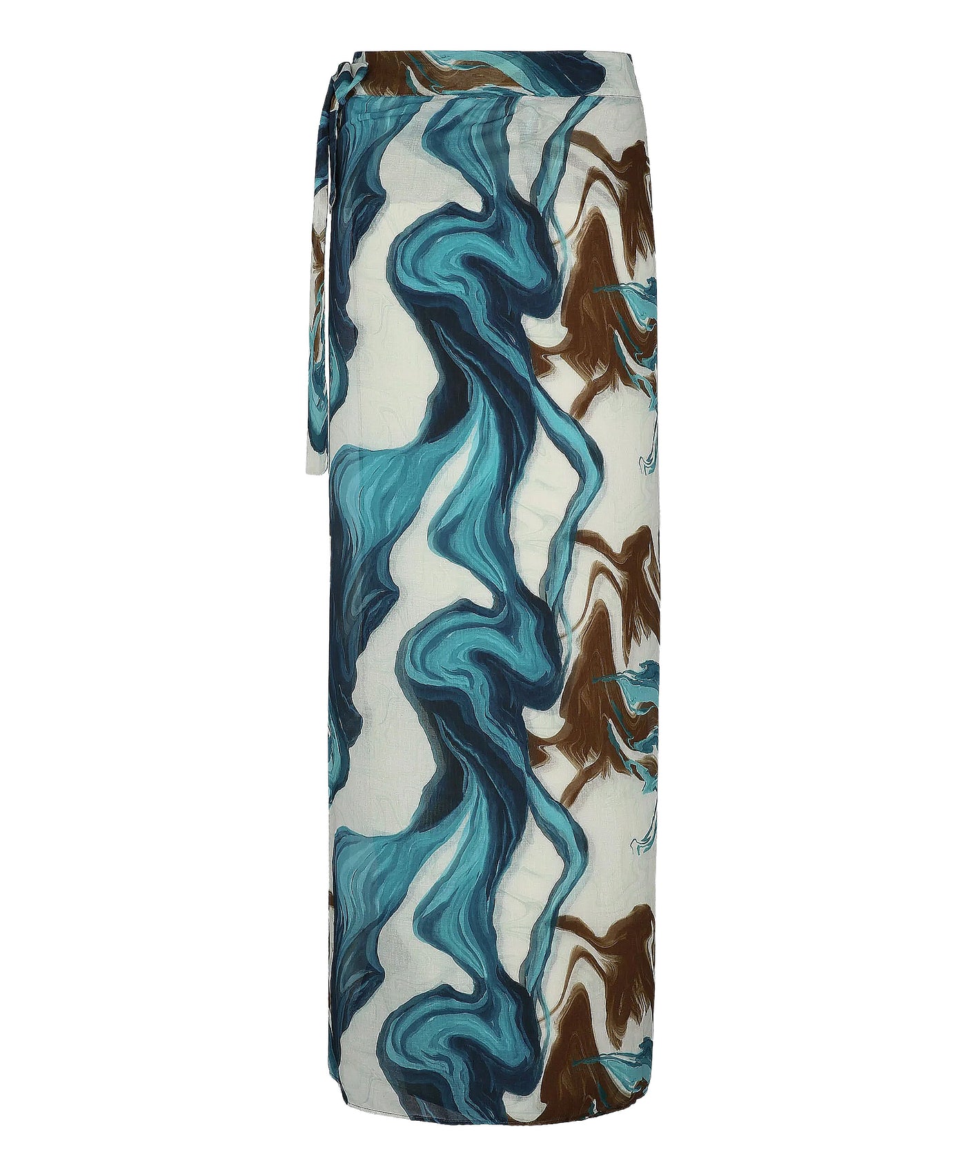 Marble Print Sarong Swim Cover-Up view 1
