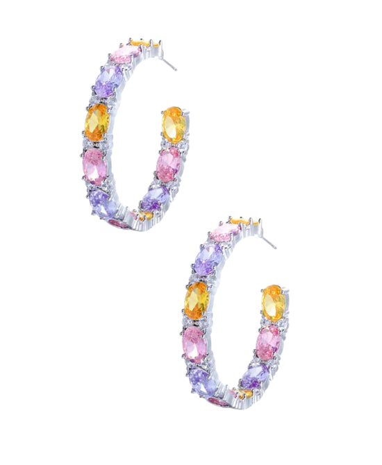 Multicolor Hoop Earrings view 