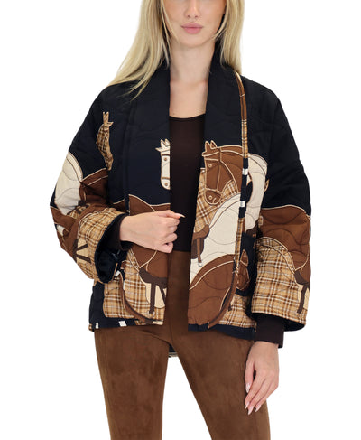 Horse Print Quilted Jacket image 1
