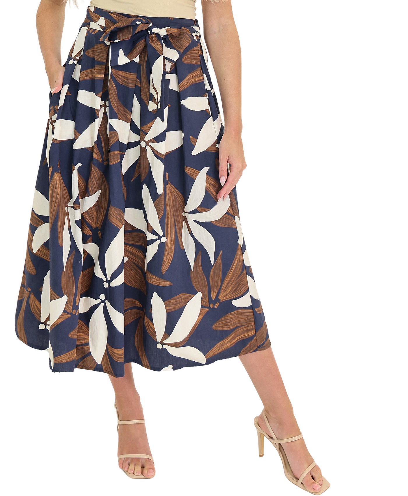 Printed Midi Skirt view 1