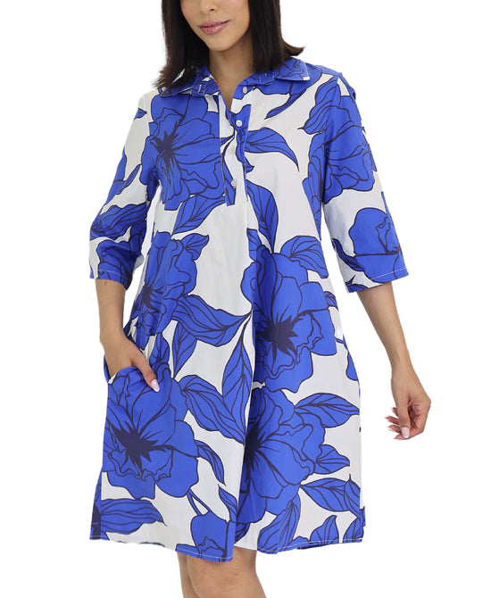 Floral Print Shirt Dress view 