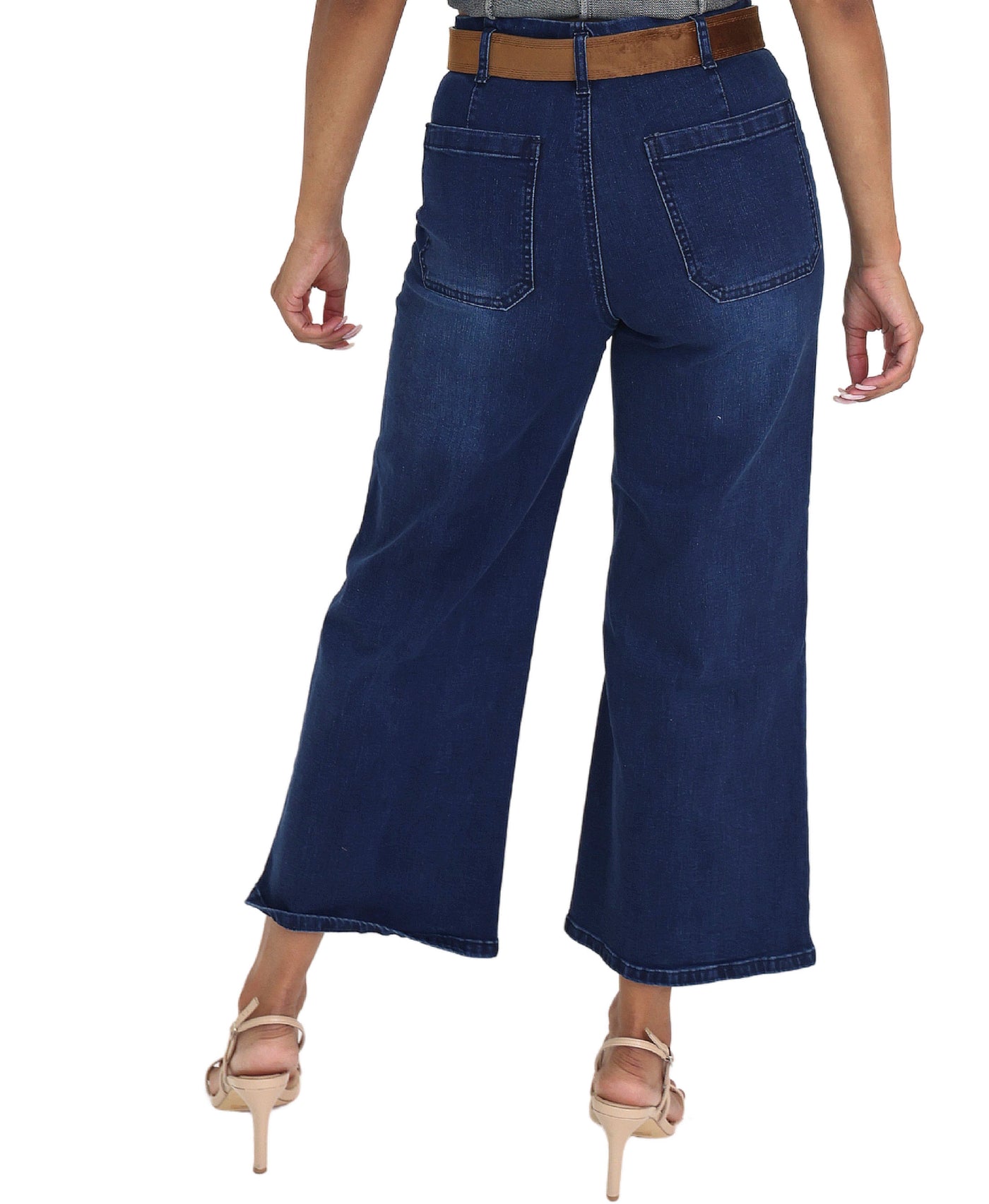 Cropped Jeans w/ Belt view 2