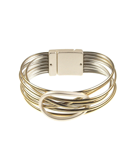 Multi Strand Bracelet w/ Oval Disc view 