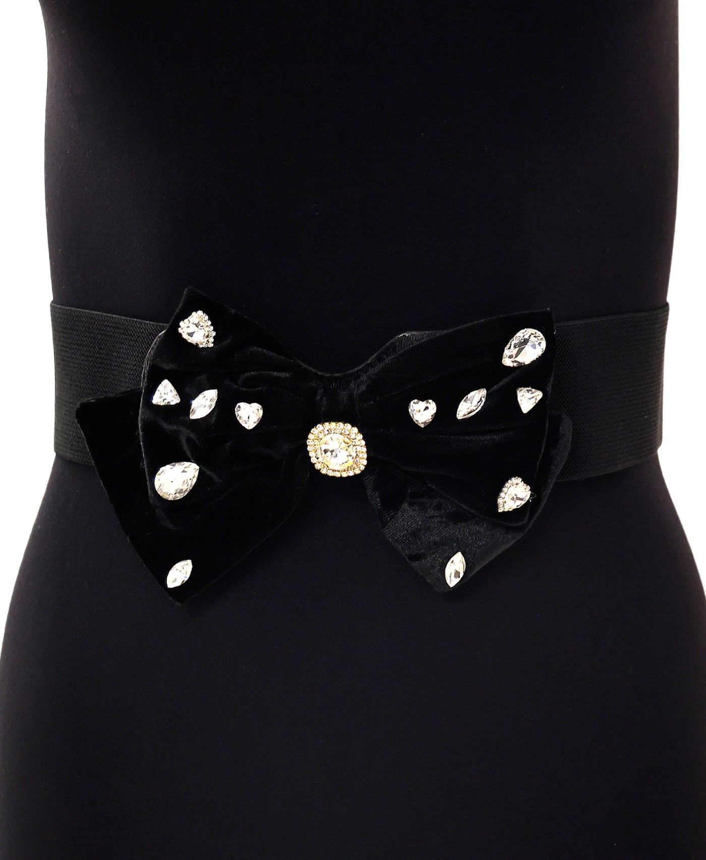 Velvet Bow Belt w/ Crystals view 2