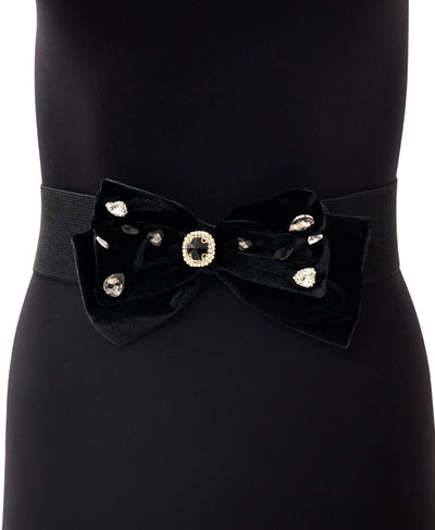 Velvet Bow Belt w/ Crystals image 1