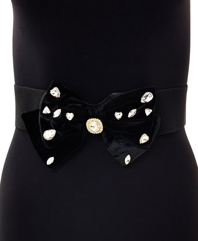 Velvet Bow Belt w/ Crystals image 2