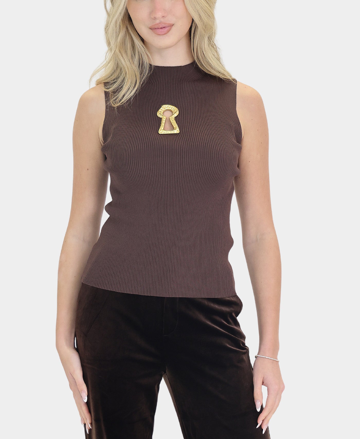 Knit Ribbed Top view 1