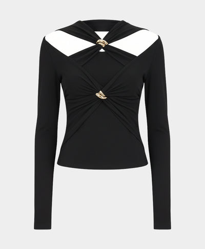 Top w/ Gold Metal Accents image 2