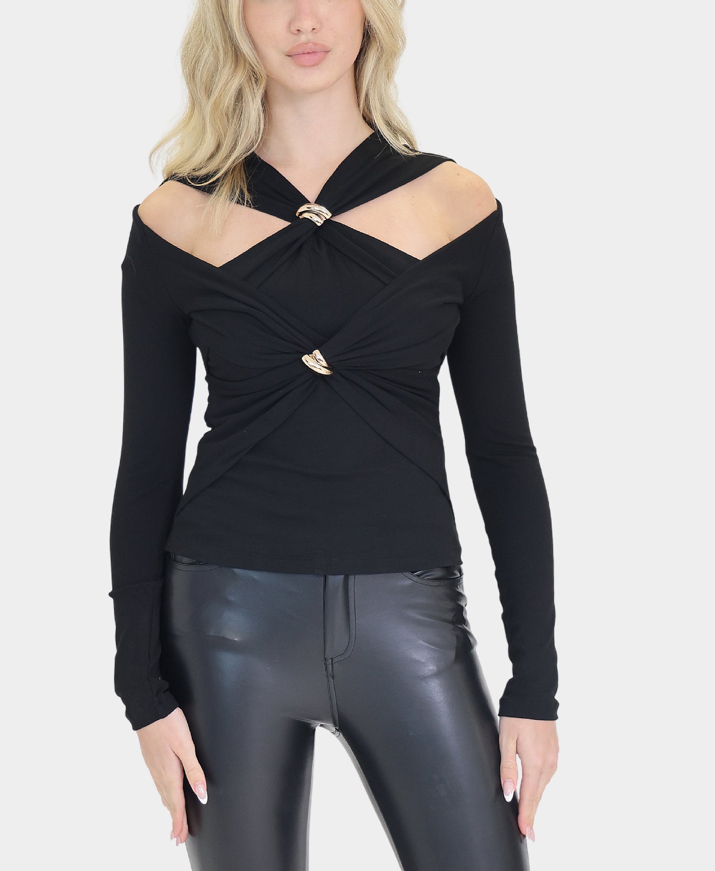 Top w/ Gold Metal Accents view 1