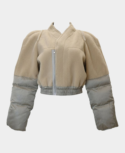 Sherpa & Puffer Combo Crop Jacket image 3