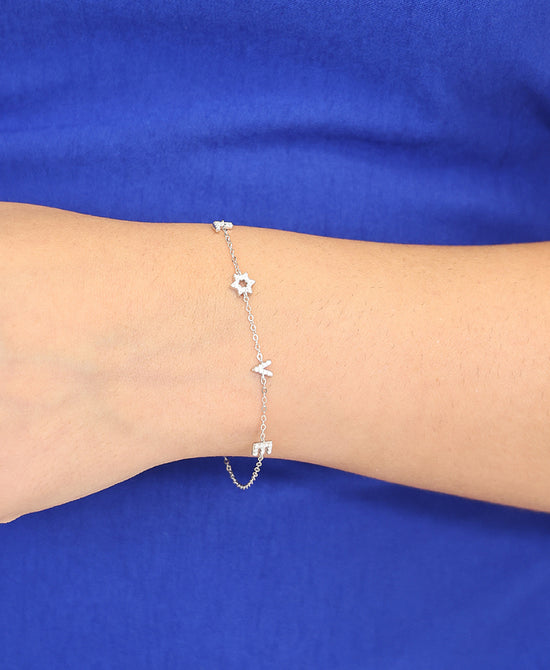 "LOVE" Bracelet w/ Star Of David view 