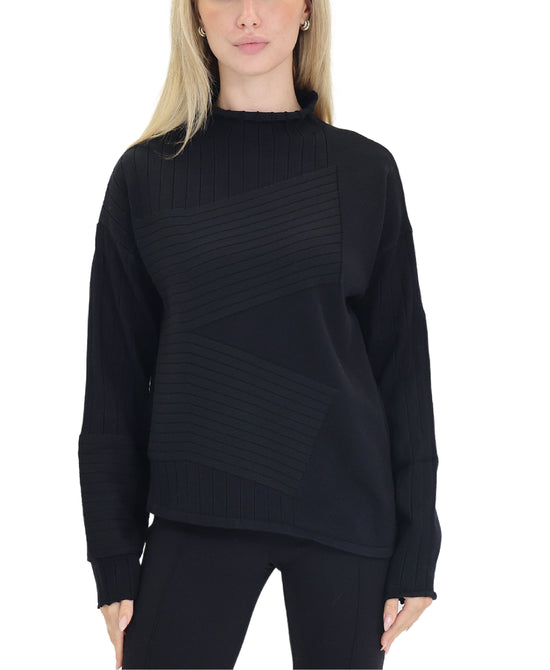 Asymmetrical Ribbed Sweater view 