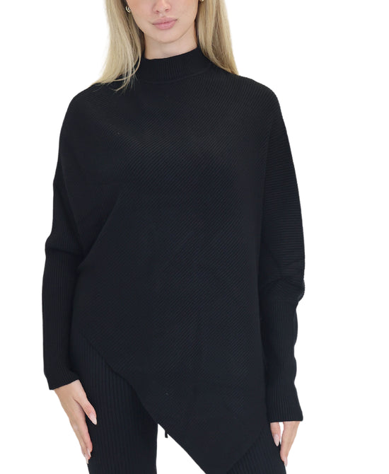 Asymmetrical Ribbed Sweater view 