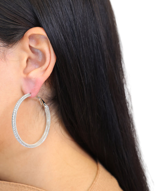 Mesh Hoop Earrings view 