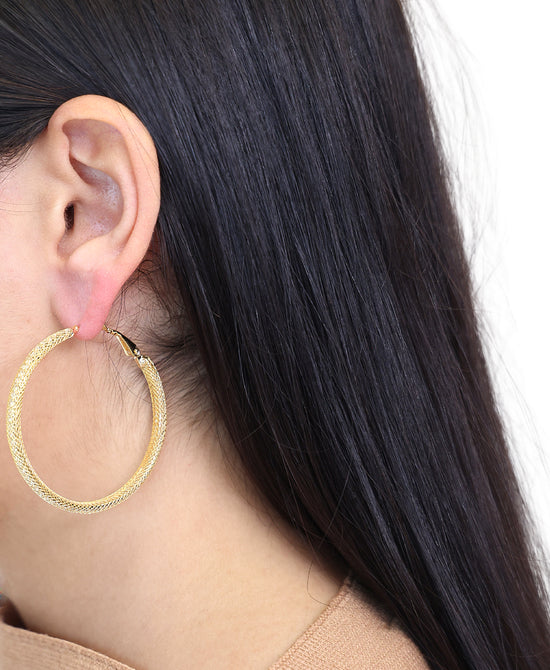 Mesh Hoop Earrings view 