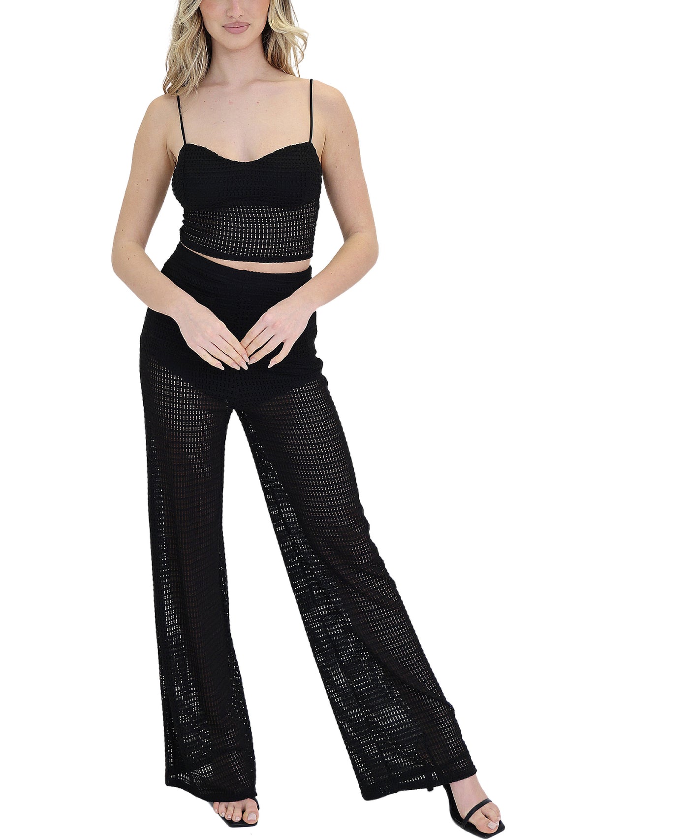 Crochet Top & Pant Set- 2 Pc Set view 1
