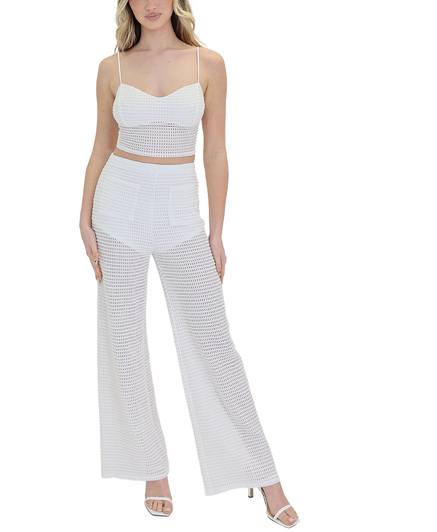 Crochet Top & Pant Set- 2 Pc Set view 1