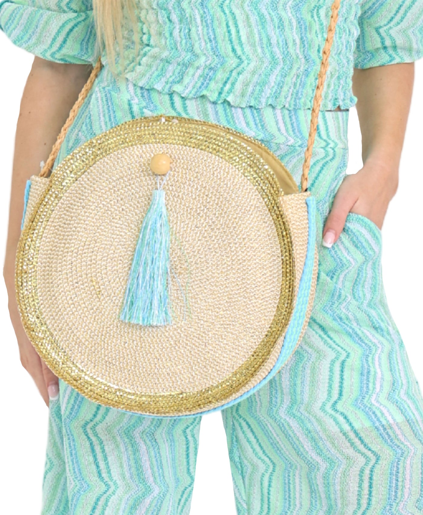 Large Crossbody Bag w/ Tassel view 1