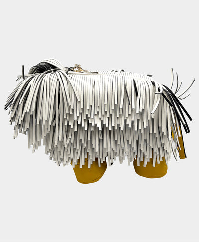 Faux Leather Fringe Dog Crossbody Bag image 4
