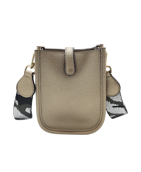 Faux Leather Cellphone Crossbody Bag view 