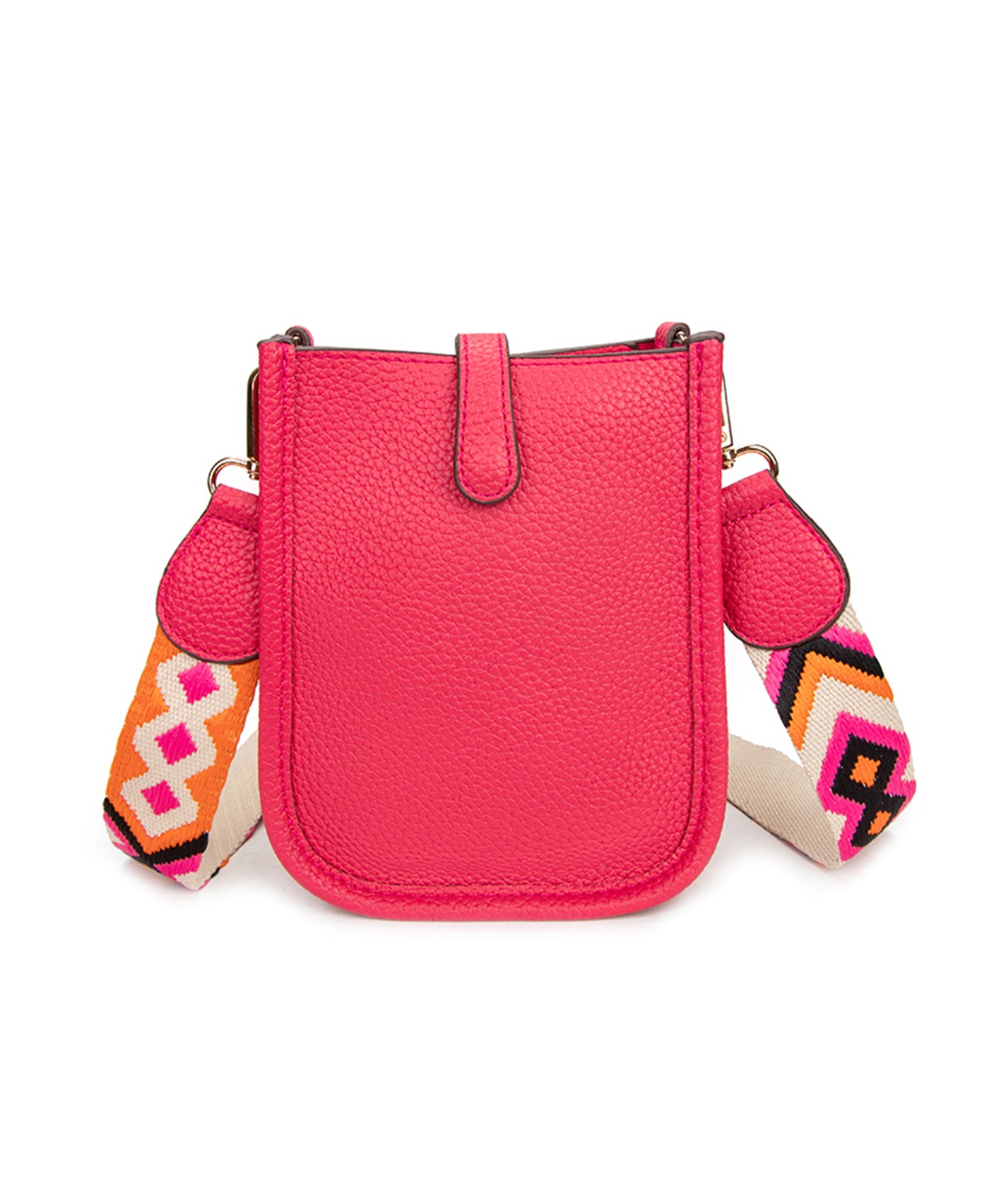 Faux Leather Cellphone Crossbody Bag view 1