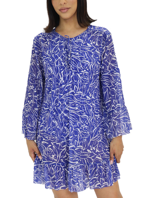 Printed Mesh Swim Cover Up view 