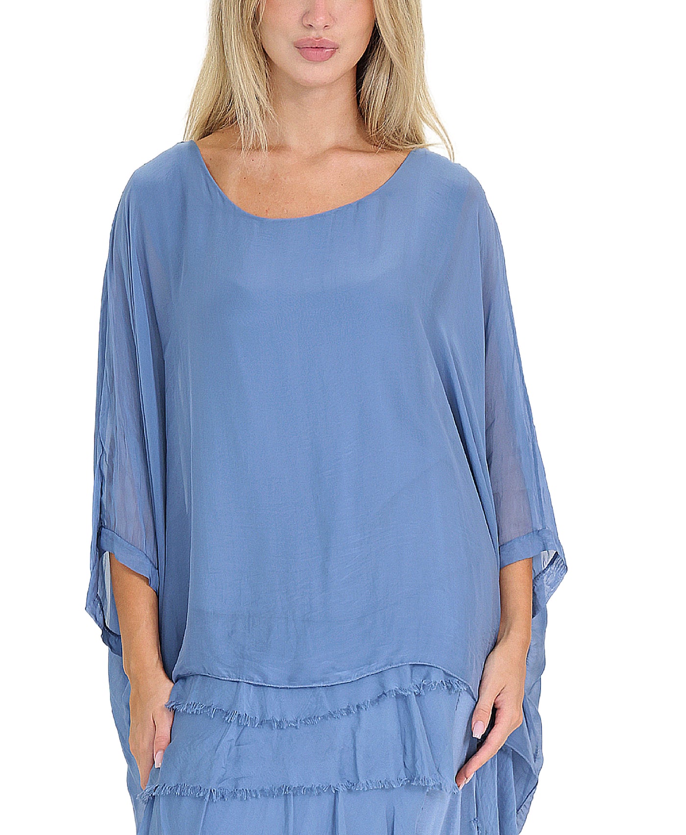 Asymmetrical Silk Top