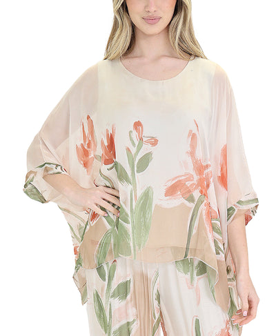 Floral Print Silk Top image 1