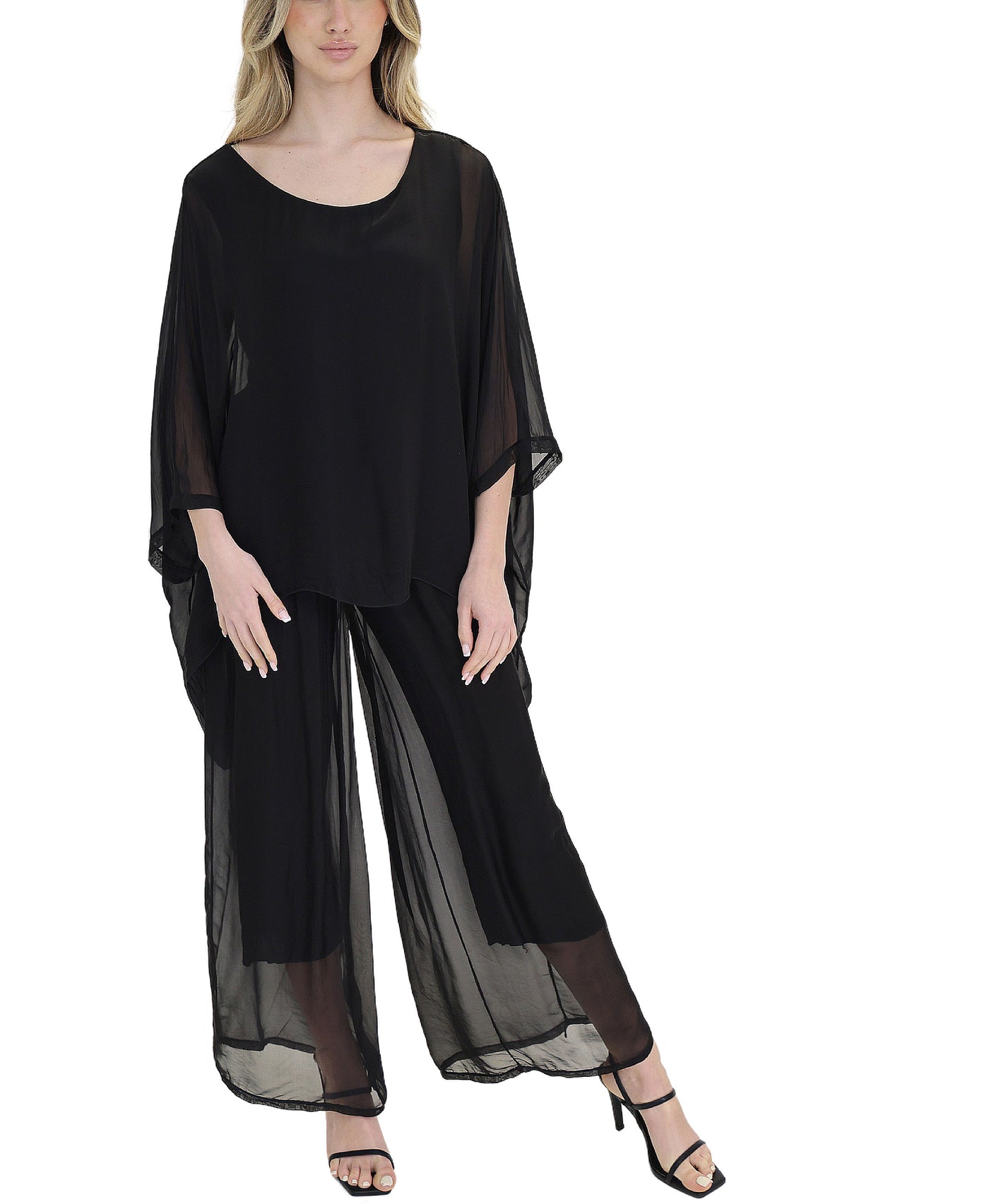 Silk Wide Leg Pants view 2