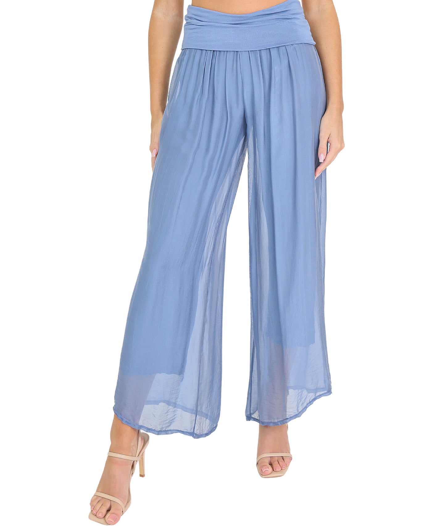 Silk Wide Leg Pants view 1