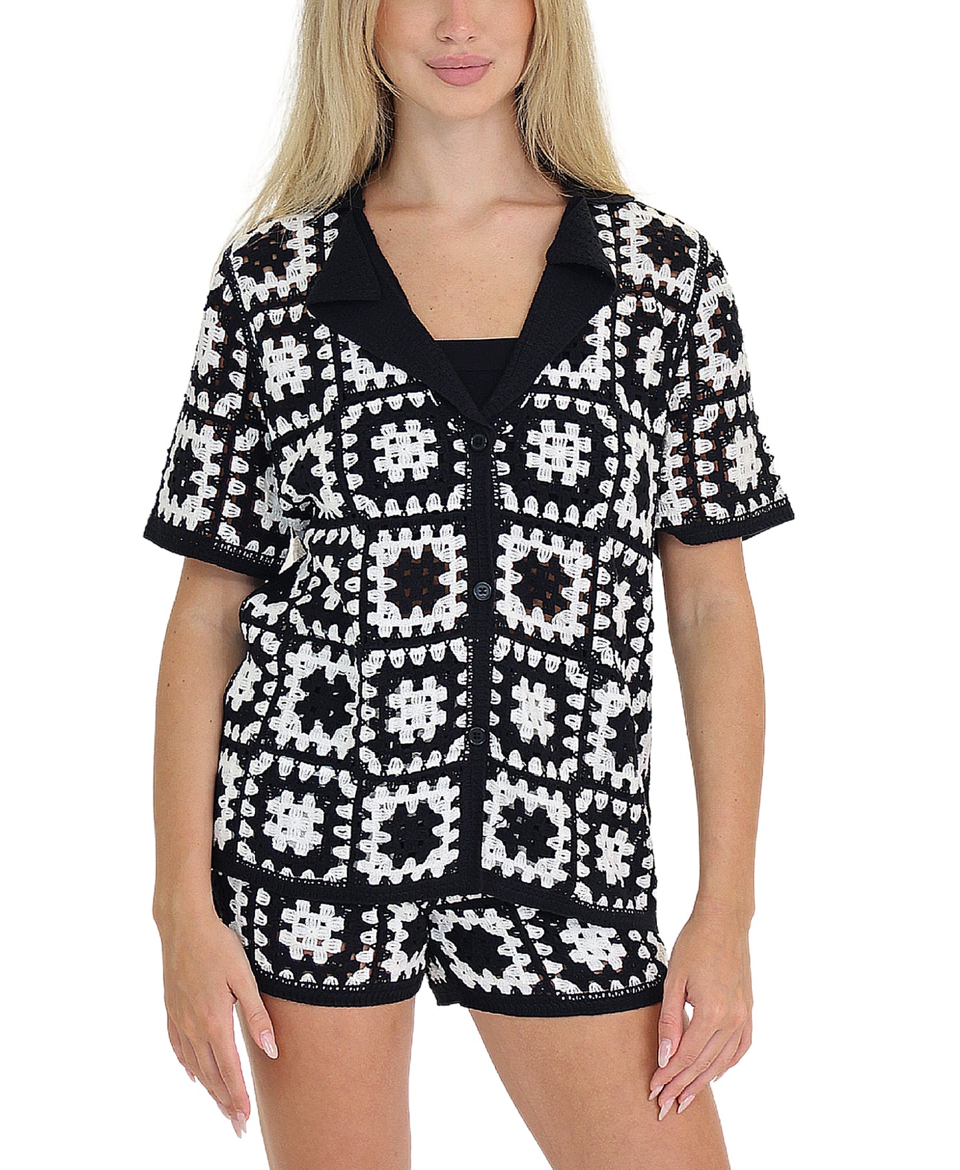 Crochet Granny Square Top view 1