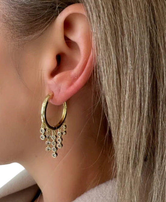 Dangle Hoop Earrings view 