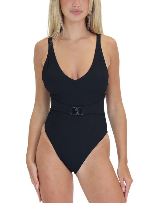 Belted One-Piece Swimsuit view 