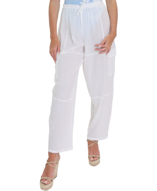 Cotton Swim Cover-Up Pants view 