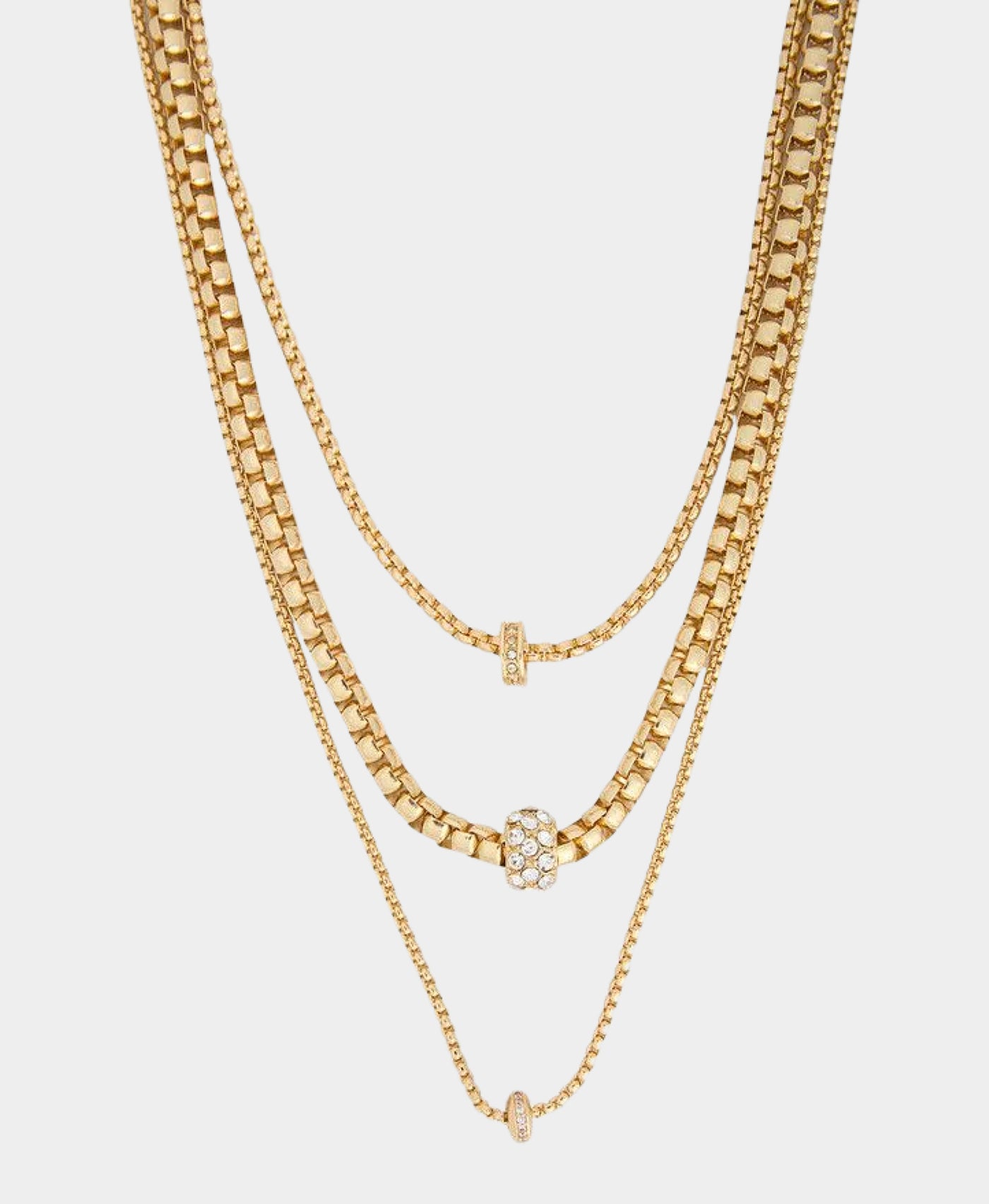 Multi Layered Chain Necklace view 1