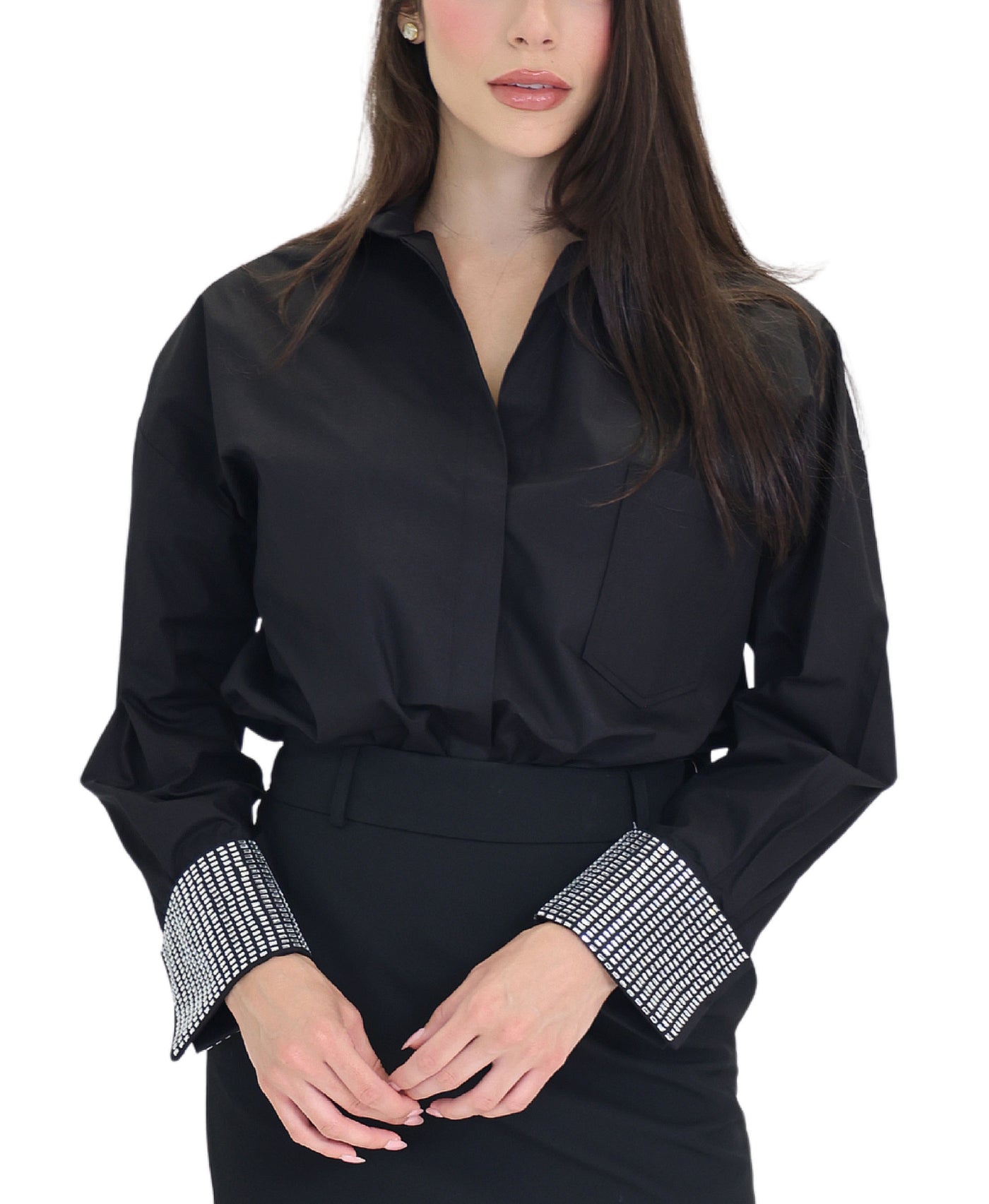 Blouse w/ Crystal Cuffs view 1