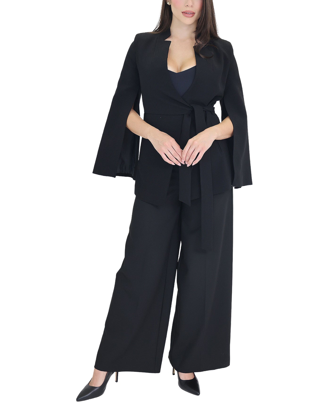 Solid Wide Leg Pants view 2