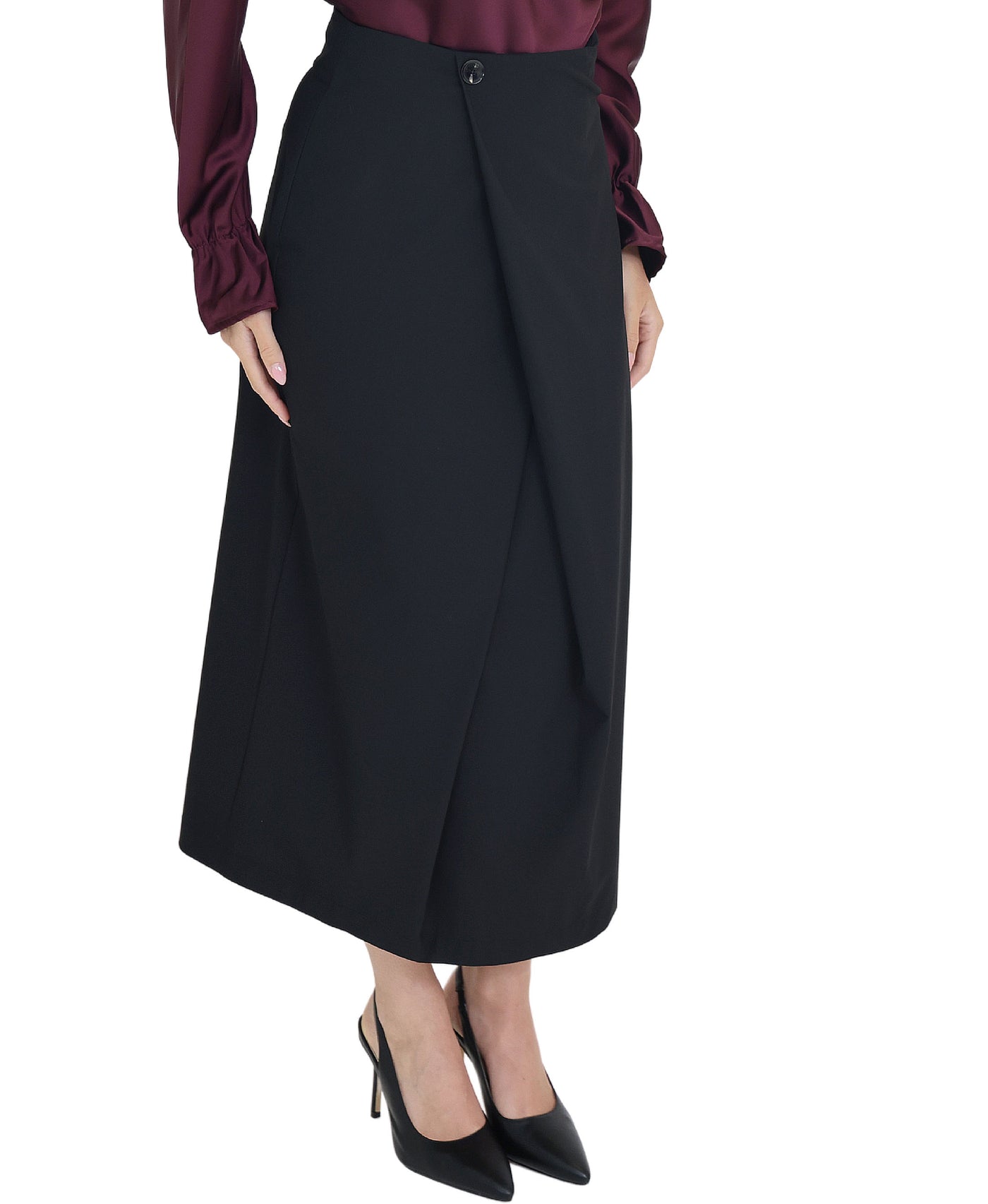 Solid Midi Skirt view 1