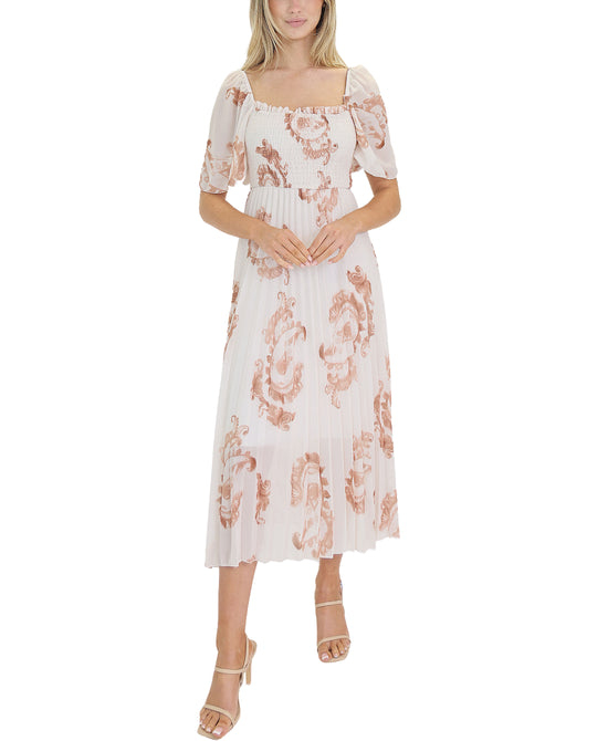 Paisley Pleated Maxi Dress view 