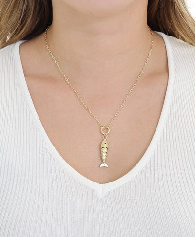 Fish Pendant Paperclip Necklace image 1