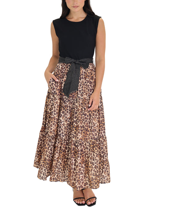 Animal Print Tiered Dress view 