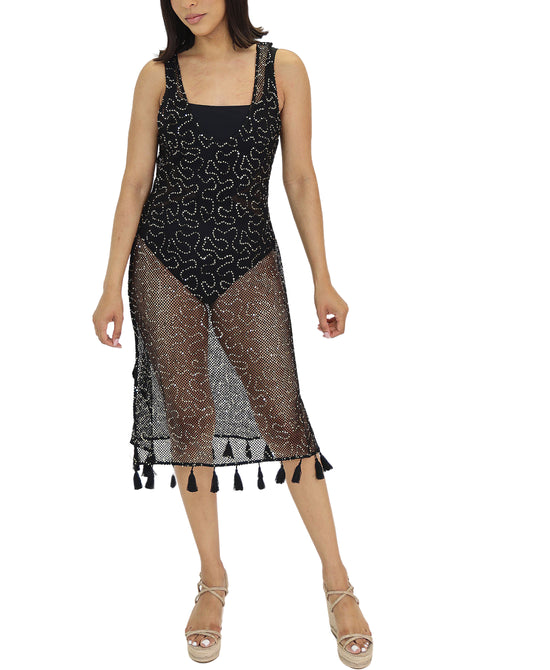 Mesh Swim Cover Up w/ Sequins view 