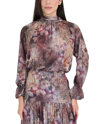 Mesh Printed Blouse image 1
