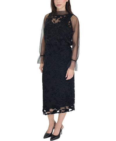 Tulle Blouse w/ Velvet Detail image 2